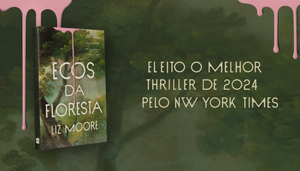 Ilustração da Reserva Van Laar, cenário do livro Ecos da Floresta Liz Moore.